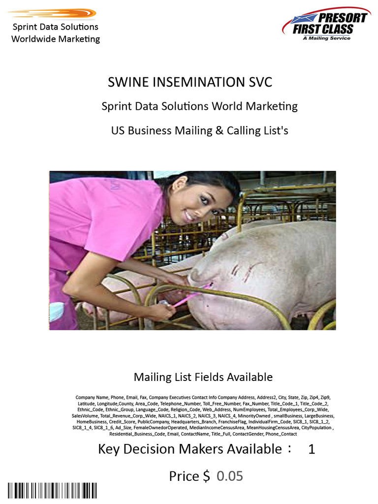 SWINE INSEMINATION SVC