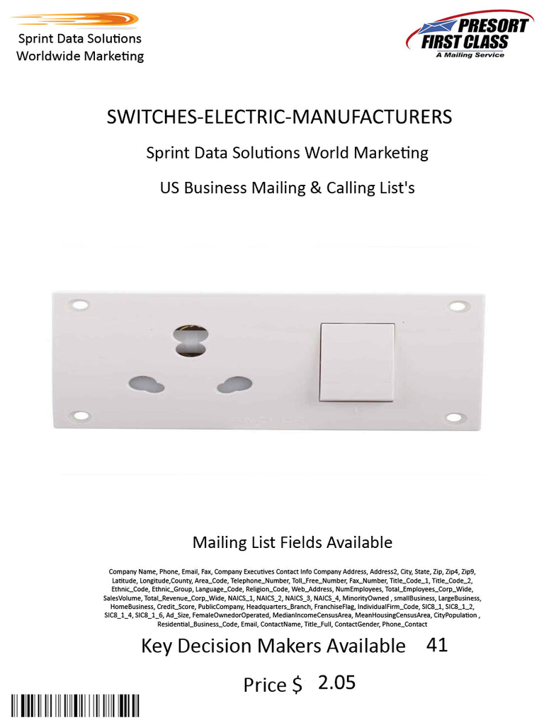 SWITCHES-ELECTRIC-MANUFACTURERS