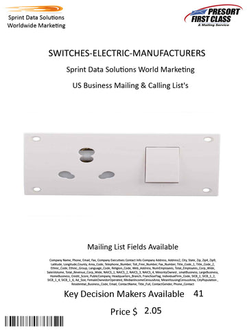 SWITCHES-ELECTRIC-MANUFACTURERS