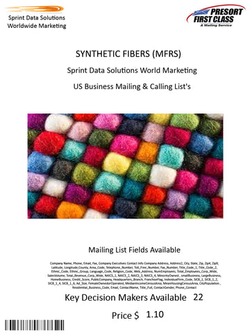 SYNTHETIC FIBERS (MFRS)