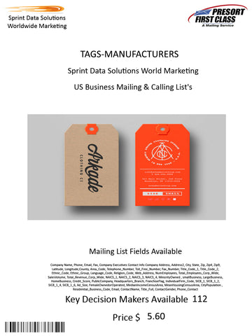 TAGS-MANUFACTURERS