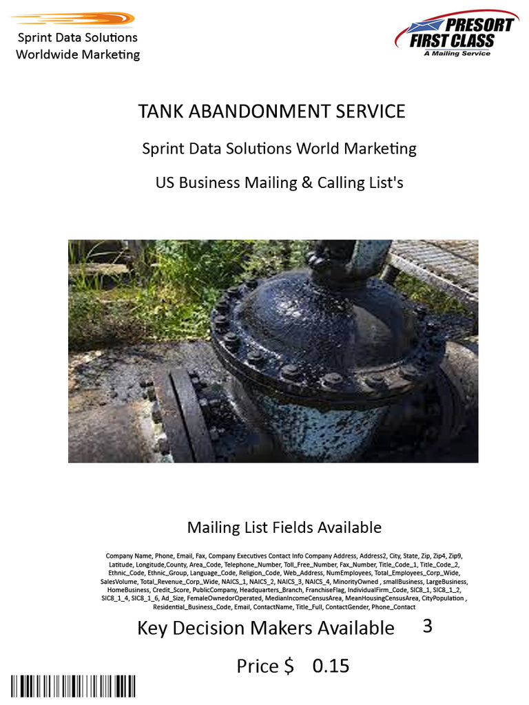 TANK ABANDONMENT SERVICE