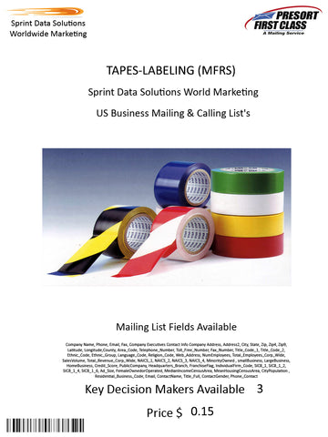 TAPES-LABELING (MFRS)