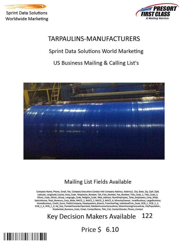 TARPAULINS-MANUFACTURERS