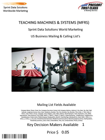 TEACHING MACHINES & SYSTEMS (MFRS)