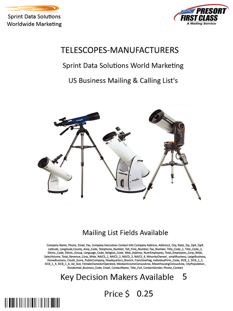 TELESCOPES-MANUFACTURERS