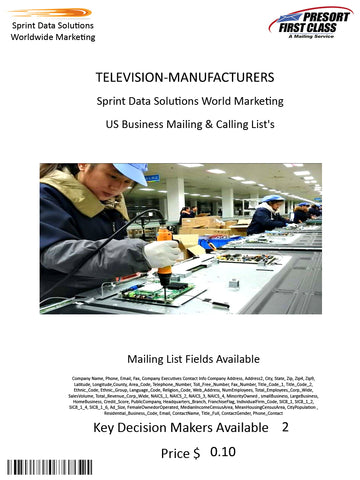 TELEVISION-MANUFACTURERS