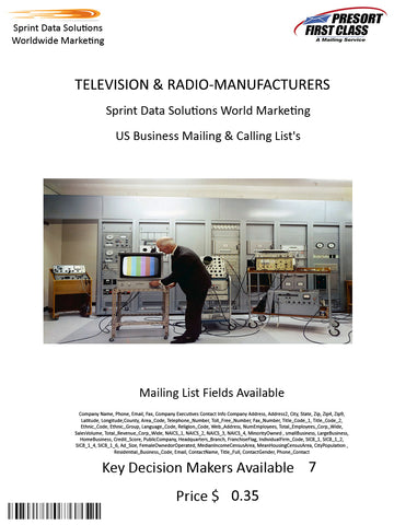 TELEVISION & RADIO-MANUFACTURERS