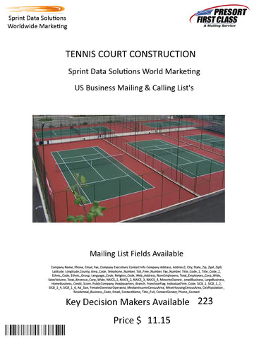 TENNIS COURT CONSTRUCTION