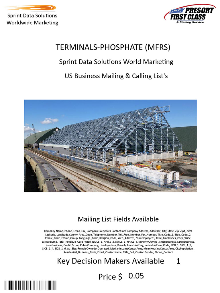 TERMINALS-PHOSPHATE (MFRS)