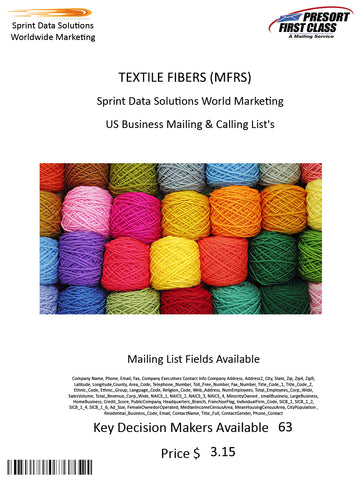 TEXTILE FIBERS (MFRS)