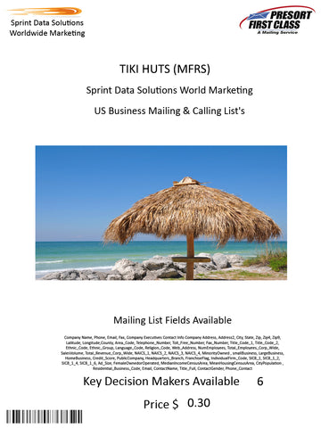 TIKI HUTS (MFRS)