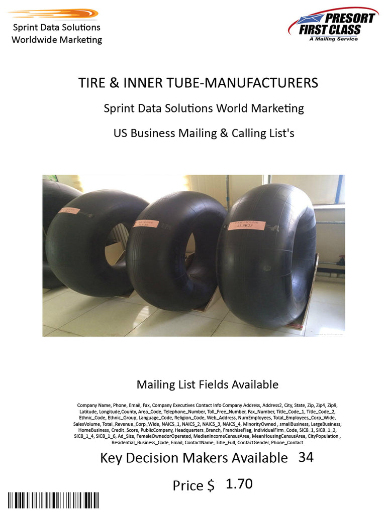 TIRE & INNER TUBE-MANUFACTURERS