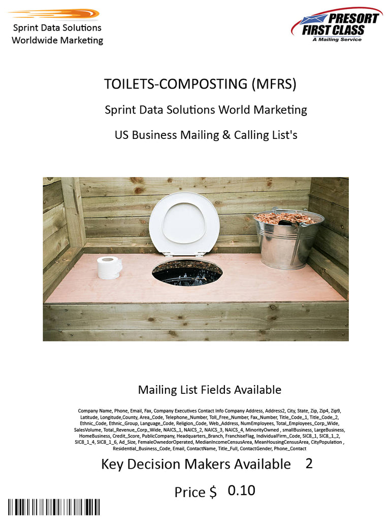 TOILETS-COMPOSTING (MFRS)