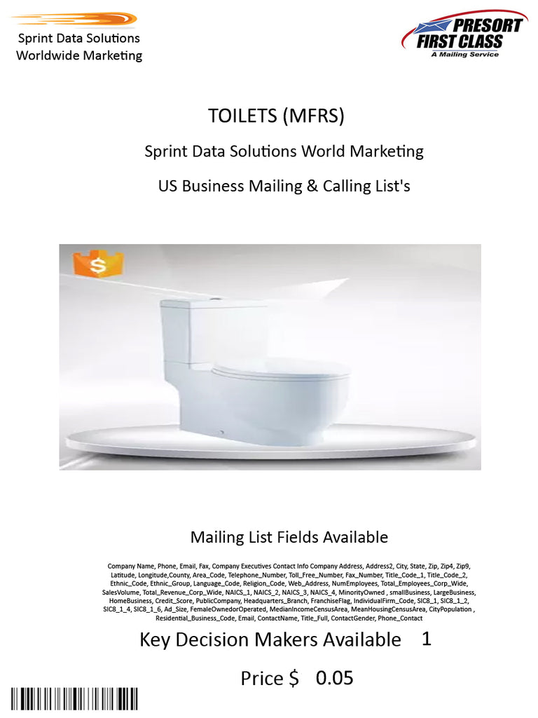 TOILETS (MFRS)