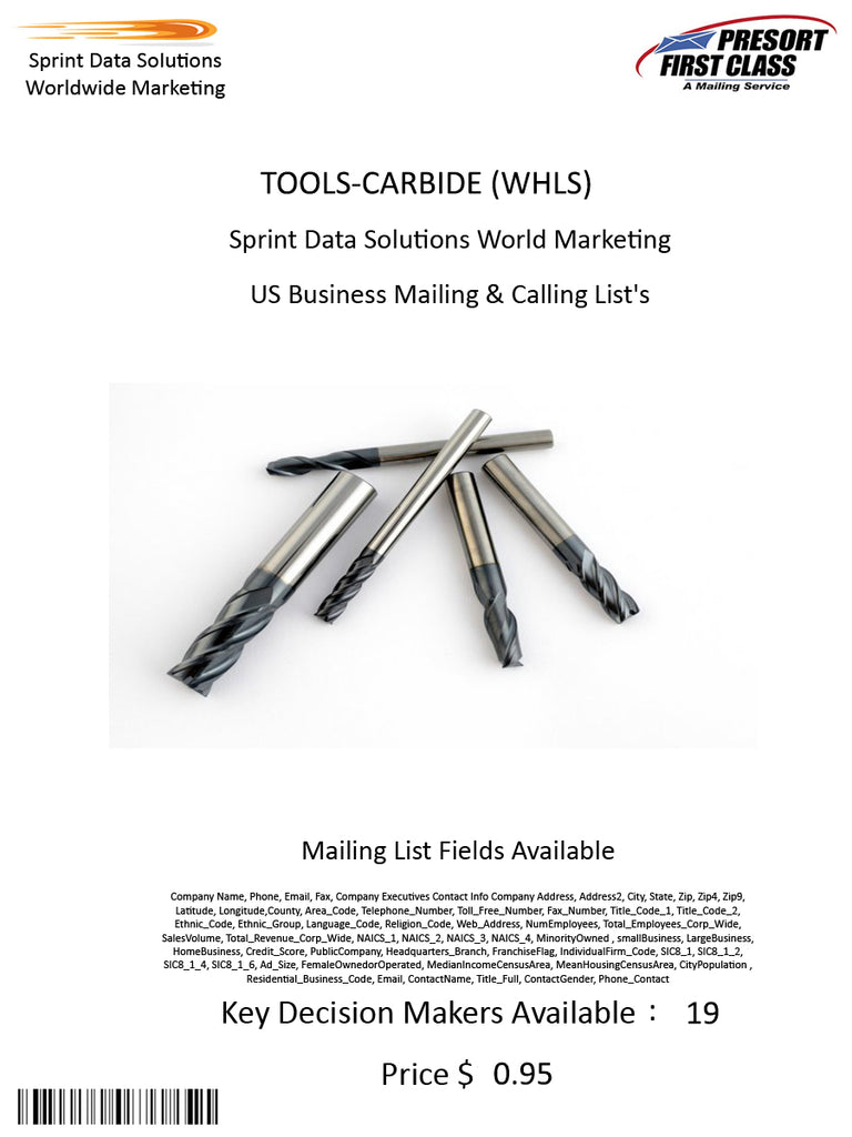 TOOLS-CARBIDE (WHLS)