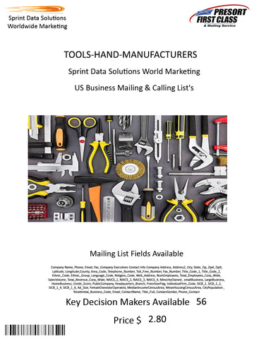 TOOLS-HAND-MANUFACTURERS