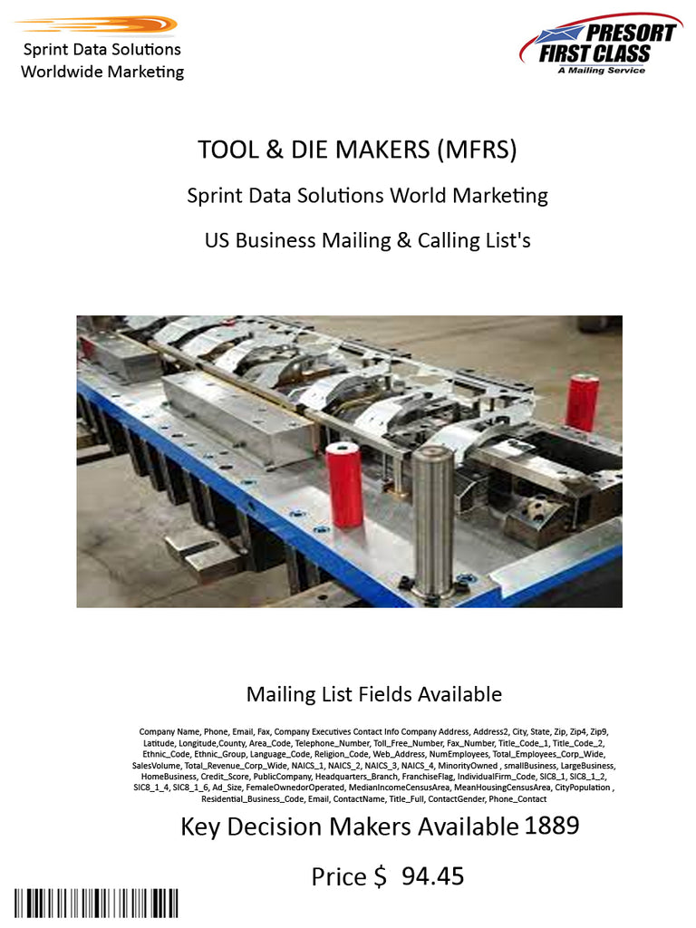 TOOL & DIE MAKERS (MFRS)