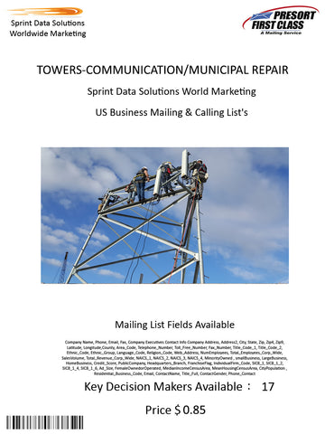 TOWERS-COMMUNICATION/MUNICIPAL REPAIR