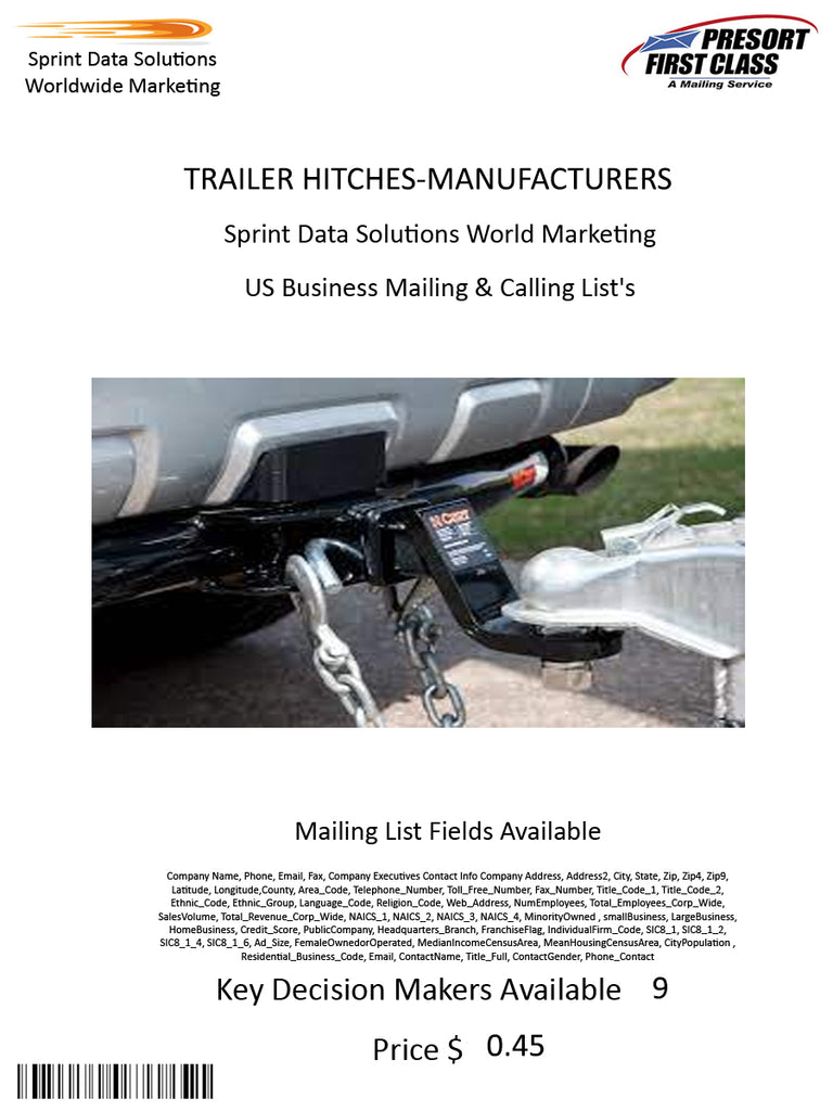 TRAILER HITCHES-MANUFACTURERS