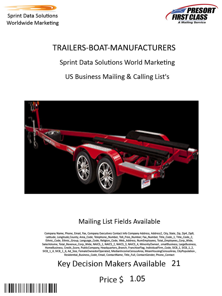 TRAILERS-BOAT-MANUFACTURERS