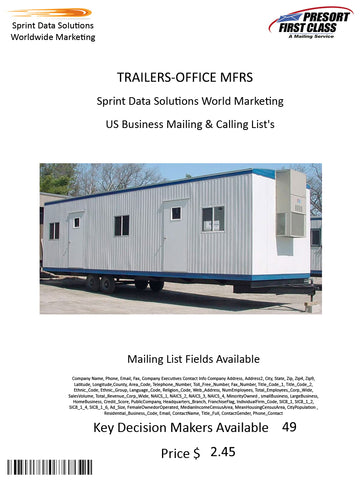 TRAILERS-OFFICE MFRS