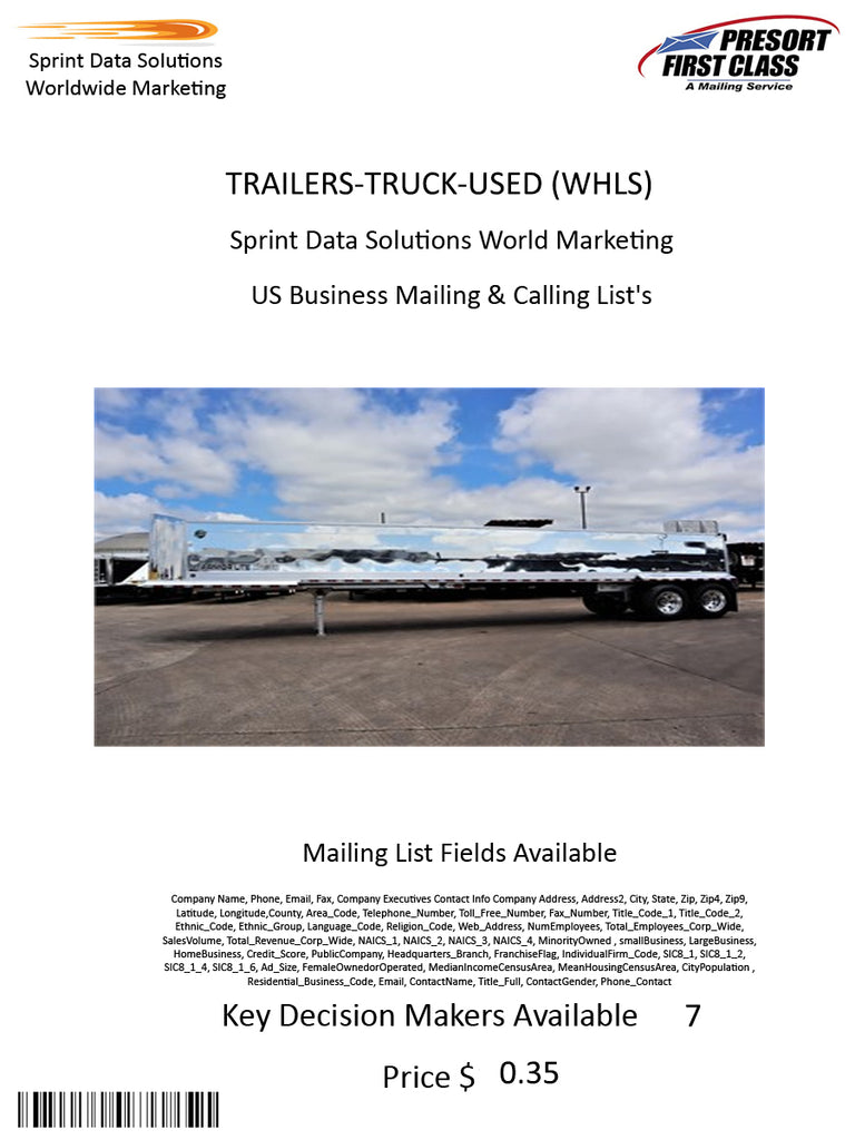 TRAILERS-TRUCK-USED (WHLS)