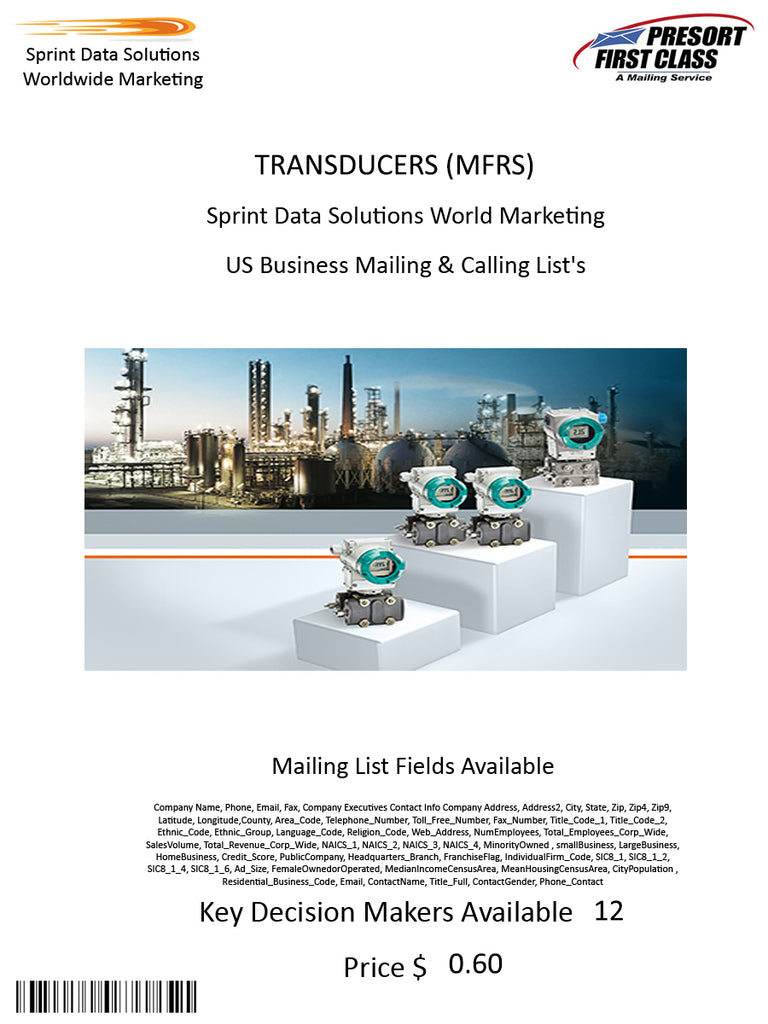 TRANSDUCERS (MFRS)