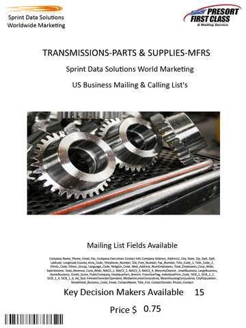 TRANSMISSIONS-PARTS & SUPPLIES-MFRS