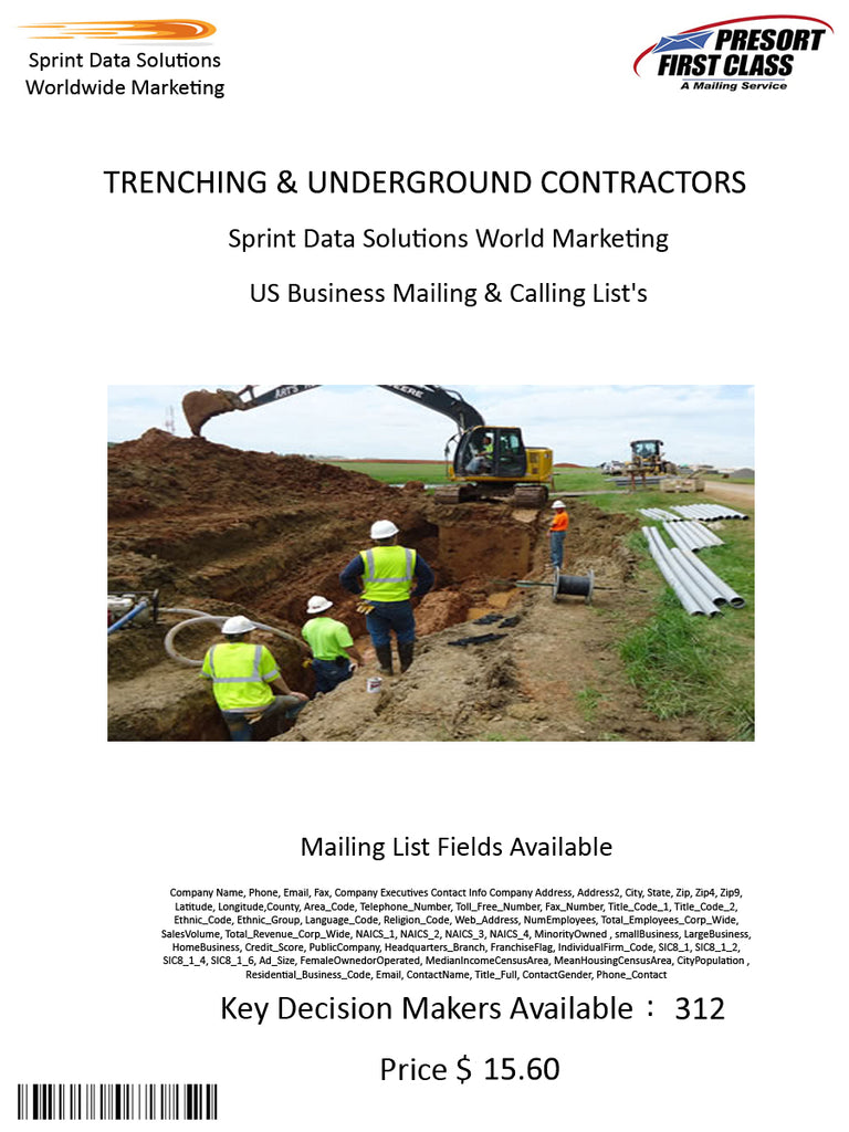 TRENCHING & UNDERGROUND CONTRACTORS