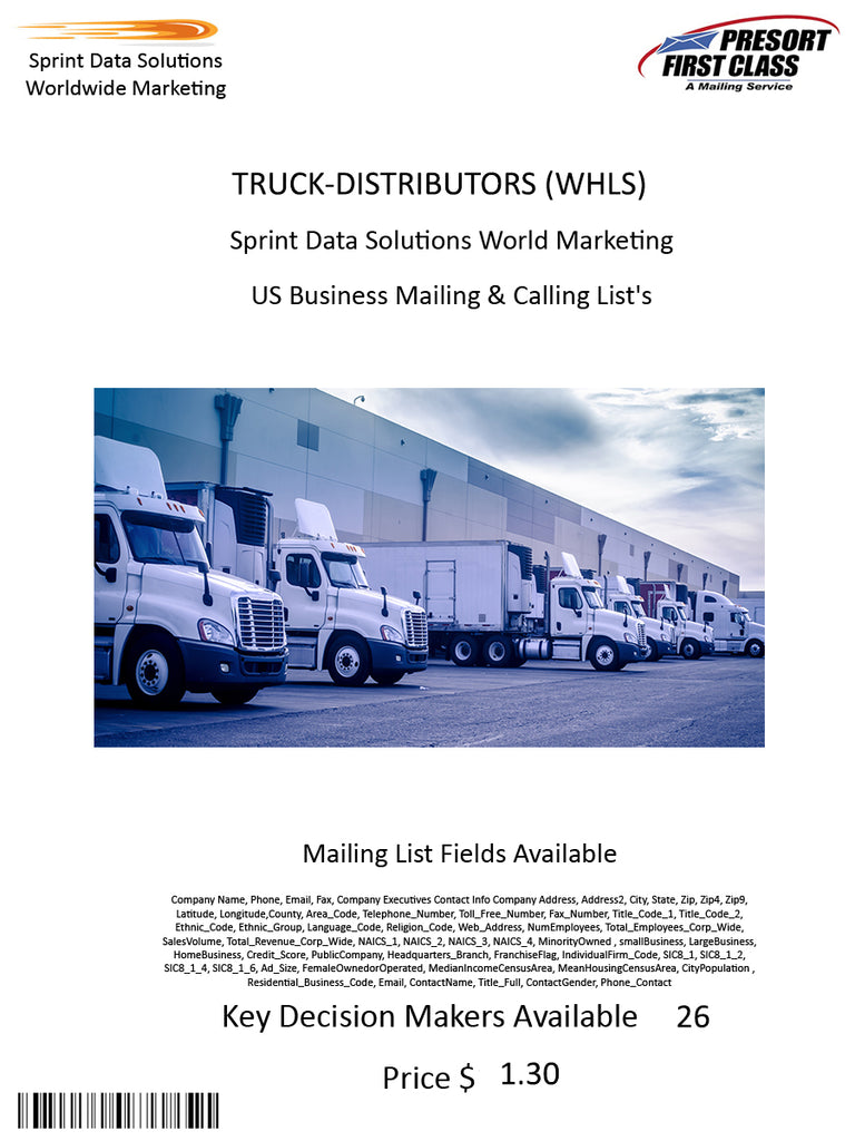 TRUCK-DISTRIBUTORS (WHLS)