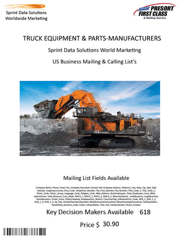 TRUCK EQUIPMENT & PARTS-MANUFACTURERS