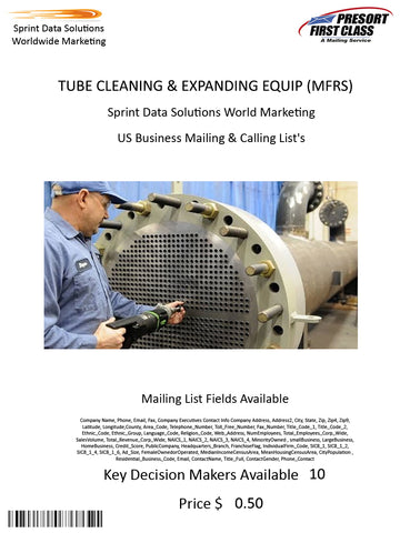 TUBE CLEANING & EXPANDING EQUIP (MFRS)