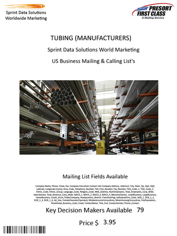 TUBING (MANUFACTURERS)