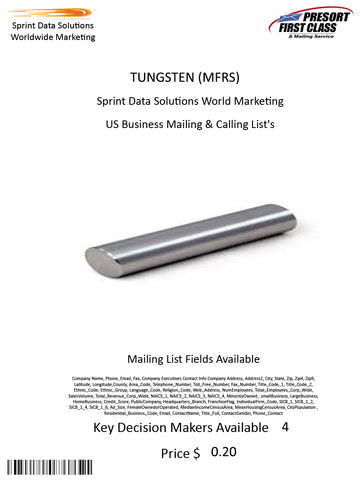 TUNGSTEN (MFRS)