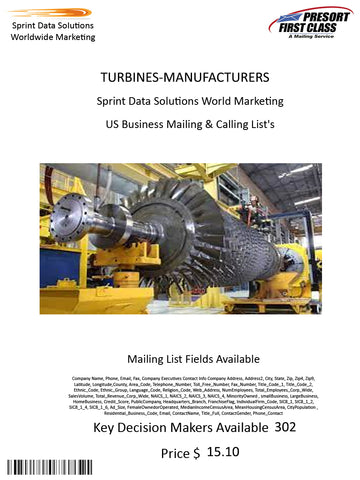 TURBINES-MANUFACTURERS