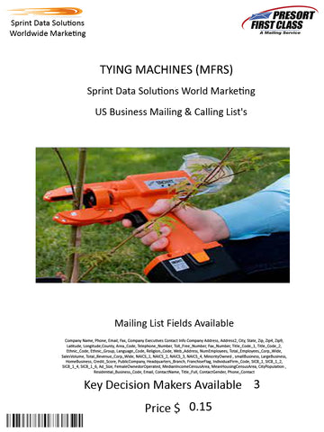 TYING MACHINES (MFRS)