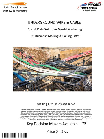 UNDERGROUND WIRE & CABLE LAYING CONTRS