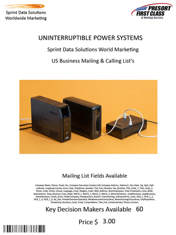 UNINTERRUPTIBLE POWER SYSTEMS