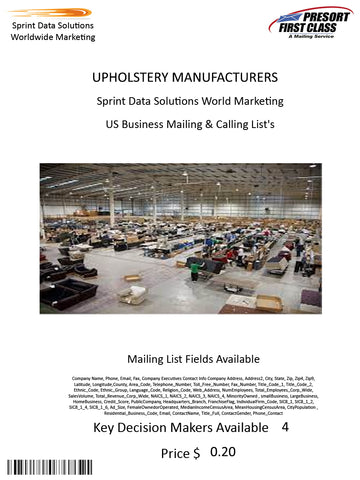 UPHOLSTERY MANUFACTURERS