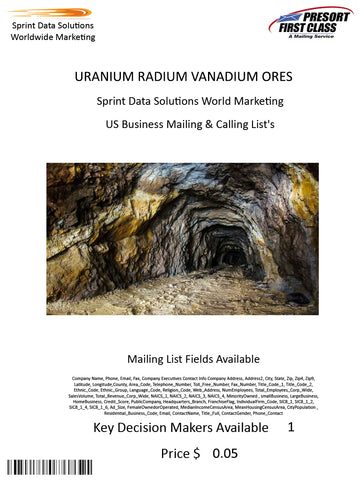 URANIUM RADIUM VANADIUM ORES