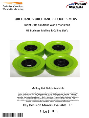 URETHANE & URETHANE PRODUCTS-MFRS