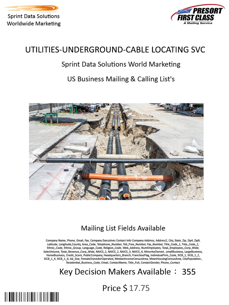 UTILITIES-UNDERGROUND-CABLE LOCATING SVC