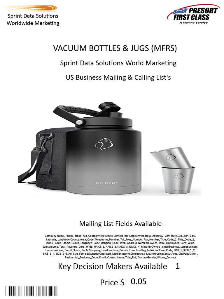 VACUUM BOTTLES & JUGS (MFRS)