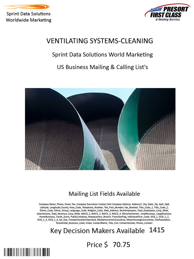 VENTILATING SYSTEMS-CLEANING