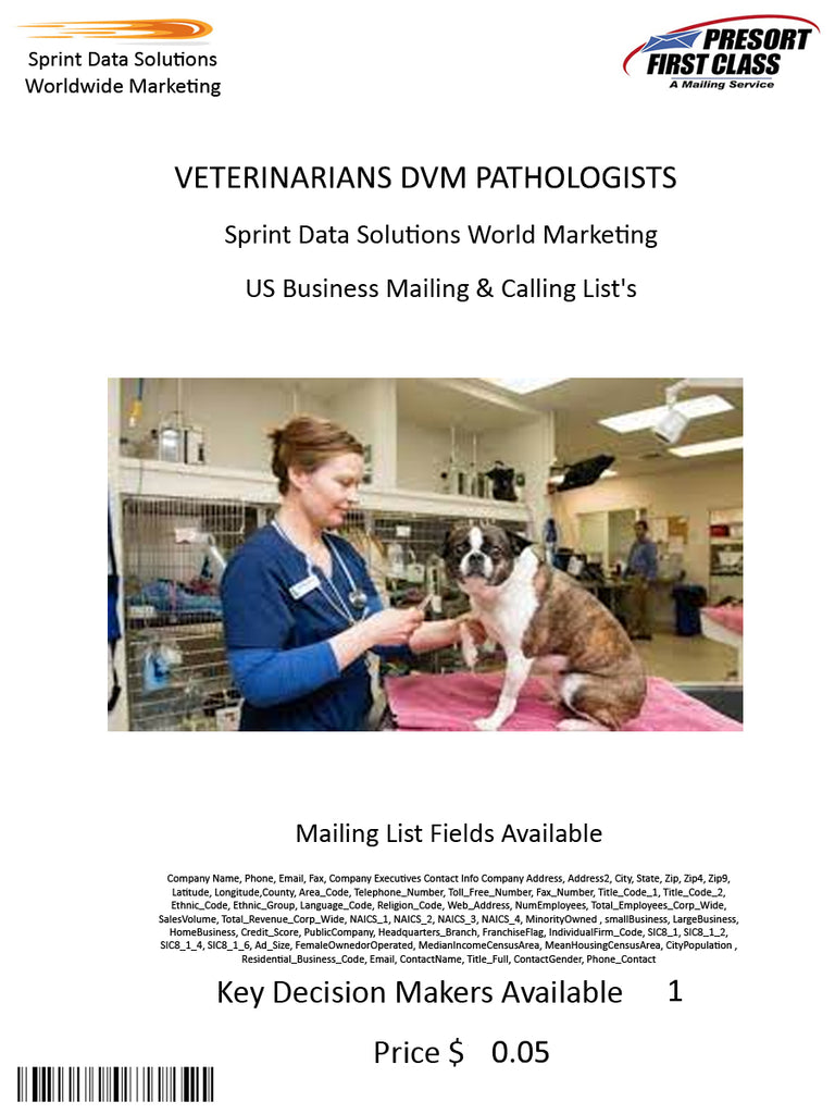 VETERINARIANS DVM PATHOLOGISTS