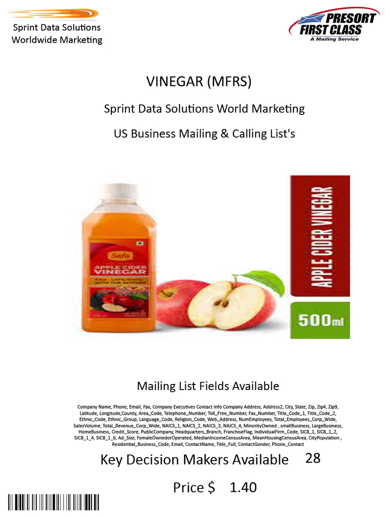 VINEGAR (MFRS)