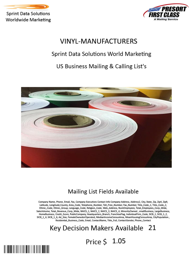 VINYL-MANUFACTURERS