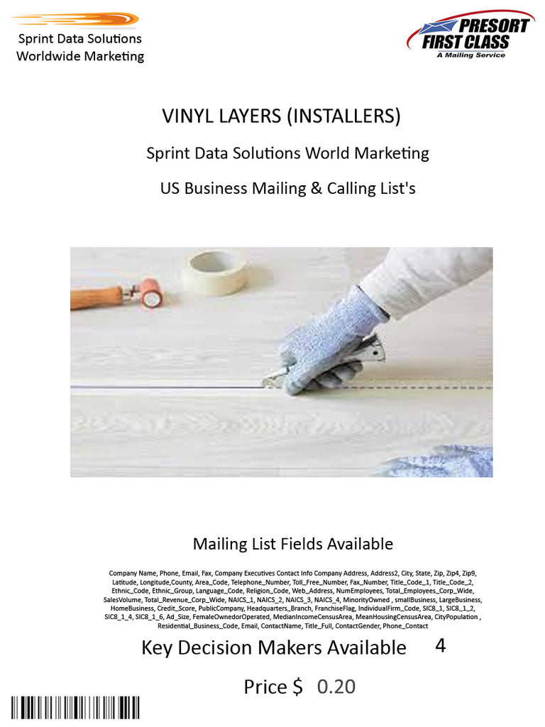 VINYL LAYERS (INSTALLERS)