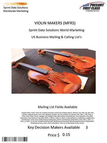 VIOLIN MAKERS (MFRS)